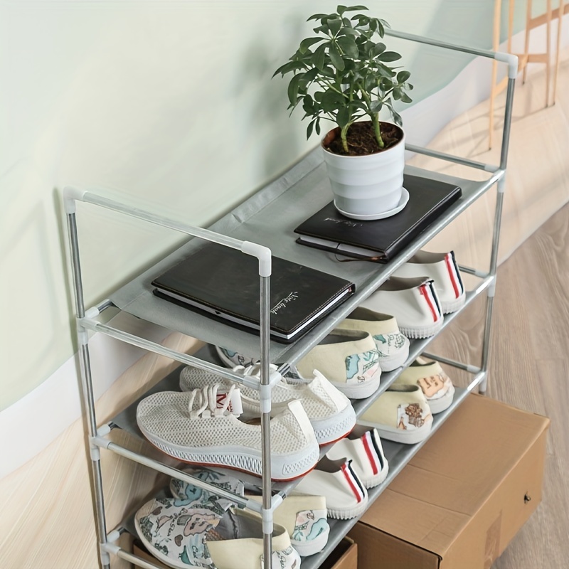 Simple Shoe Rack, 3/4/5/6-tier Tall Shoe Storage Rack, Easy Assembly  Stackable Sturdy Shoe Shelf, Multi-layer Shoe Organizer, Can Hold Shoes,  Suitable For Entryway, Hallway, Bedroom, Living Room - Temu
