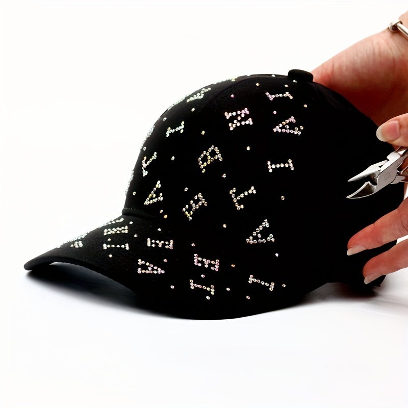 Best selling Rhinestone Chain Embroidered Letter Baseball Hats for Men and  Women with Curved brim Sunscreen Travel Hat - AliExpress