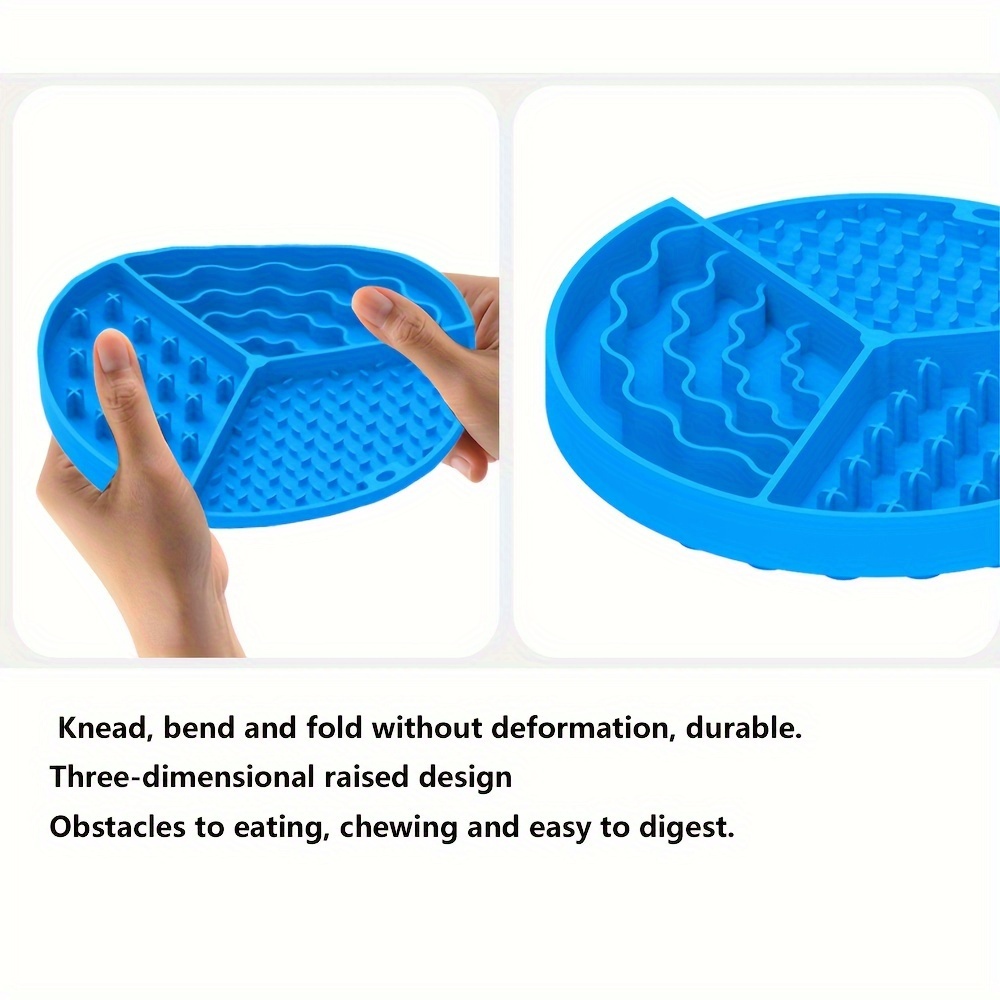 Round Pet Slow Feeder Mat Dog Licking Mat Washable Dog Food Plate Mat, Dog  Peanut Butter Lick Pad With Suction Cups - Temu