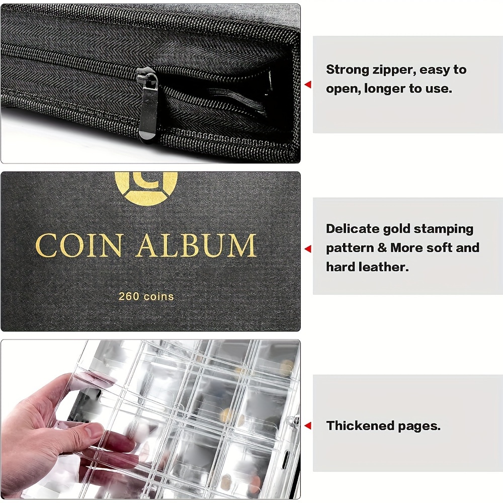 Coin Collector Album With 312 Pockets For Coins Banknotes - Temu Philippines