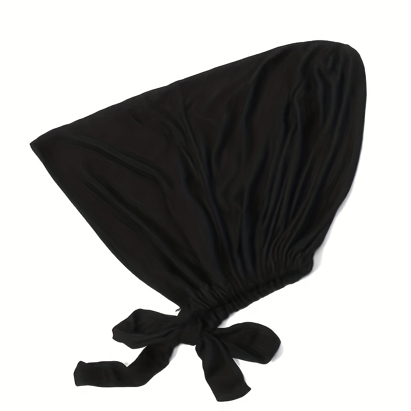Solid Inner Cap Elastic Turban Soft Head Wrap Casual Underscarf
