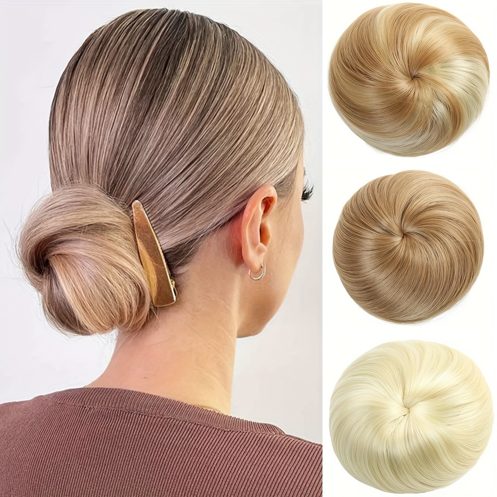 Drawstring Hair Buns Updo Chignon Synthetic Hair Extensions Elegant For Daily Use Hair Accessories