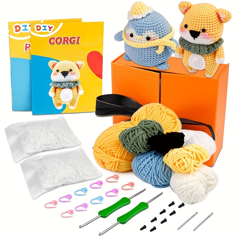 Beginner Crochet Kit Crochet Animal Kit With Yarn Complete Crochet Kit ...