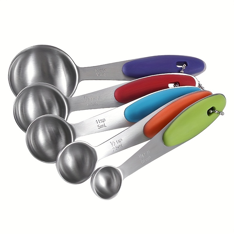 1pc Plastic Measuring Spoon Set With Stainless Steel Handles, Including  Measuring Cup & Measuring Spoon With Scale