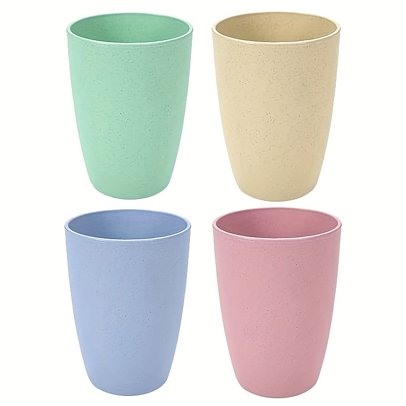 Stoneware 13.5-ounce Tumblers with Silicone Lids, Oatmeal, 4-pack