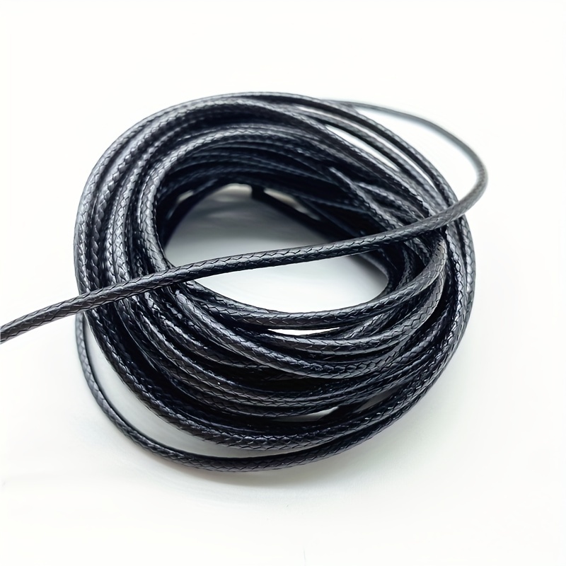 8MM POLYESTER BLACK ROPE - ROUND 