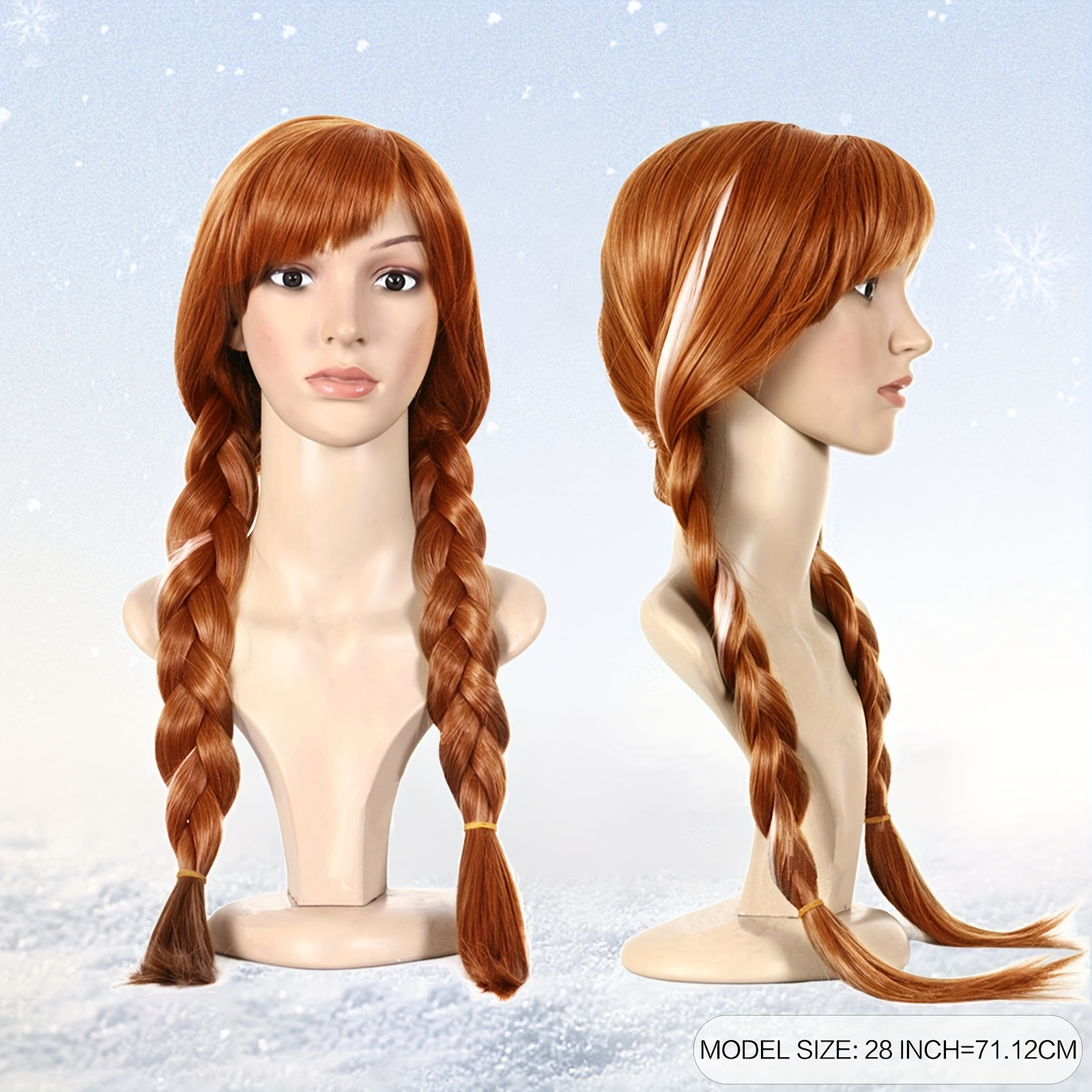 Princess Wig Women Braided Brown Cosplay Wig Women Blonde Temu