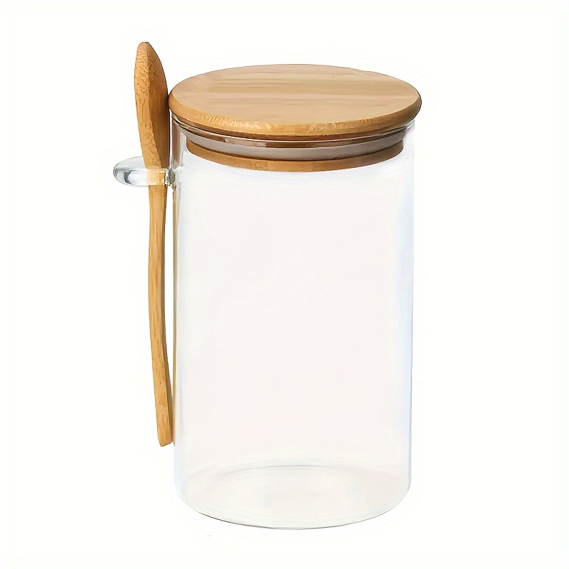 Portable Transparent Food Storage Container With Bamboo Lids - Temu