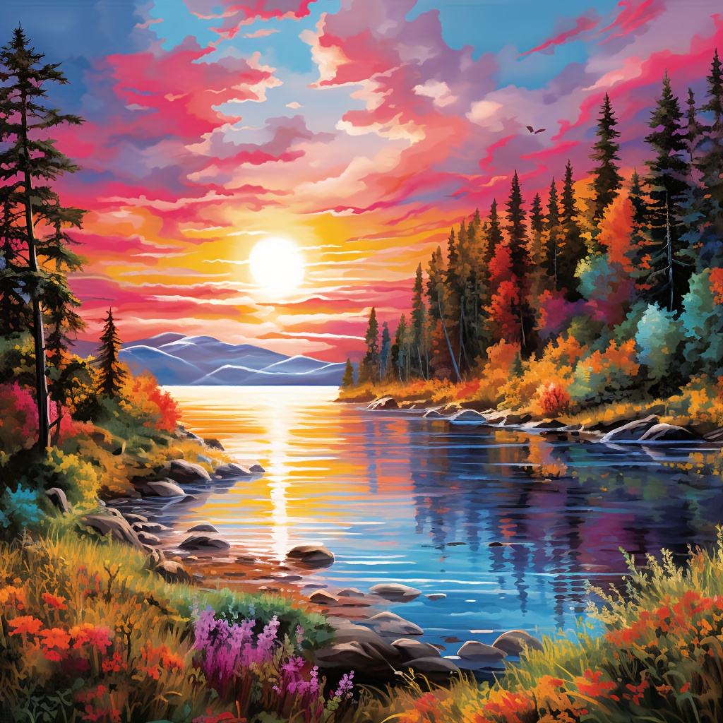 

1pc Large Size 40x40cm/15.7x15.7in Without Frame Diy 5d Diamond Painting, Sunset Scenery, Full Rhinestone Painting, Diamond Art Embroidery Kits, Handmade Home Room Office Wall Decor