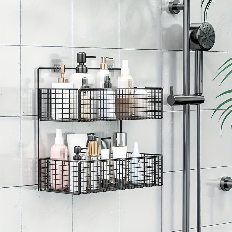 Multi-layer Hanging Shower Basket Bathroom Caddy Plastic Basket Organizer  Racks Dormitory Sundries Shower Basket