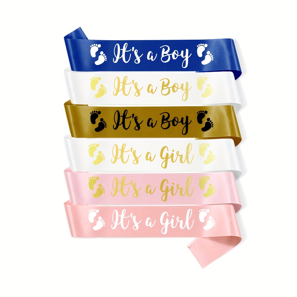 Baby Shower Decoration Mum To Be Sash Gender Reveal It's a Girl It's a Boy