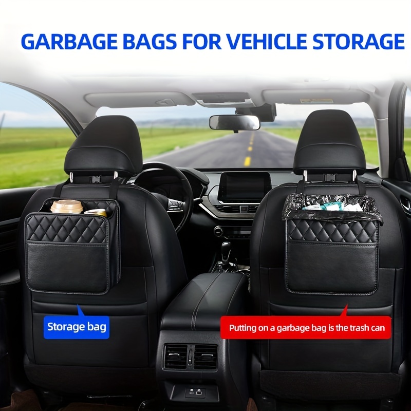 Multifunctional Car Seat Storage Bag Leather Storage Bag - Temu