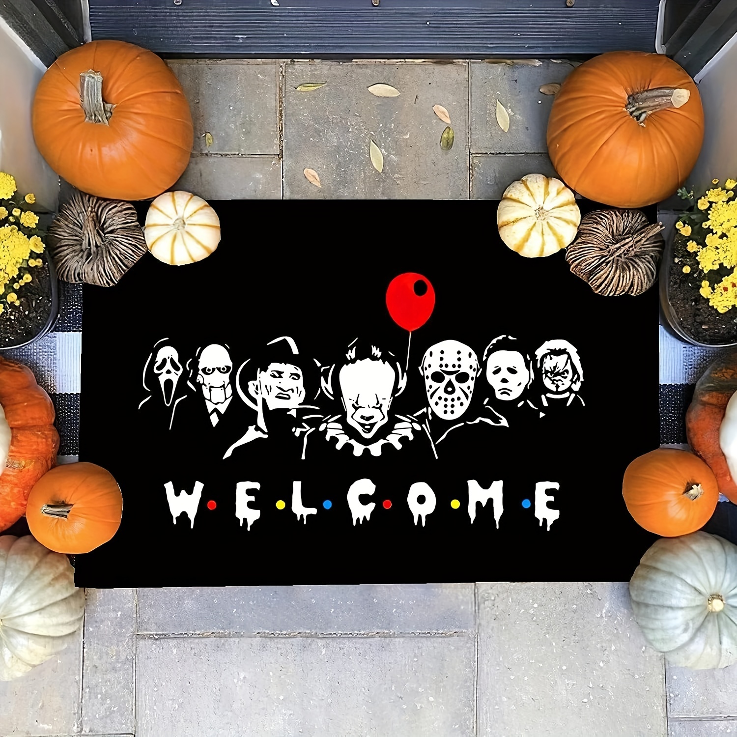 Horror Night Castle Print Door Mat, Non-slip Floor Mats Indoor Outdoor  Entrance Carpet, Home Halloween Decor - Temu