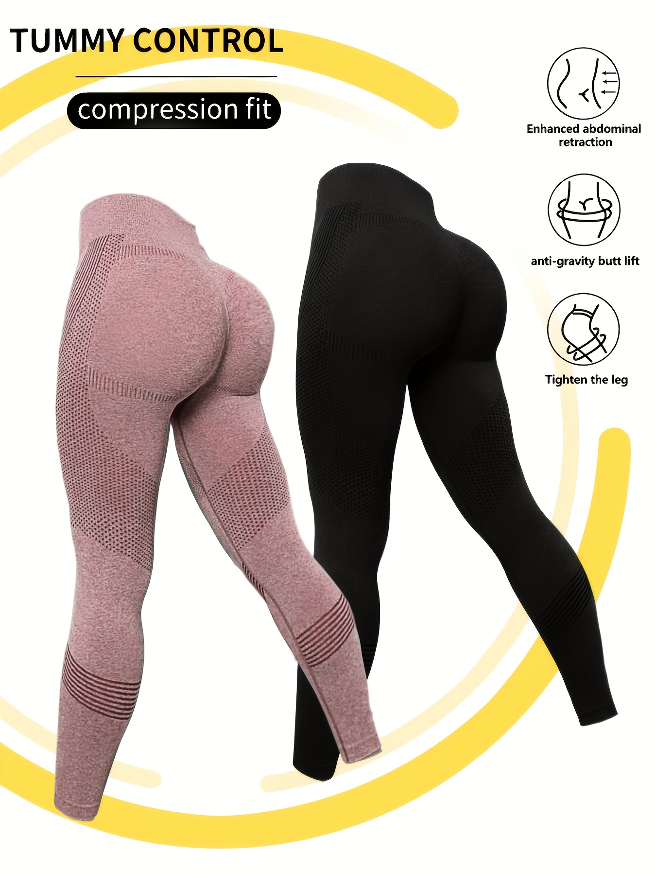 Women's Workout Leggings High Waisted Gym Quick Drying - Temu Canada