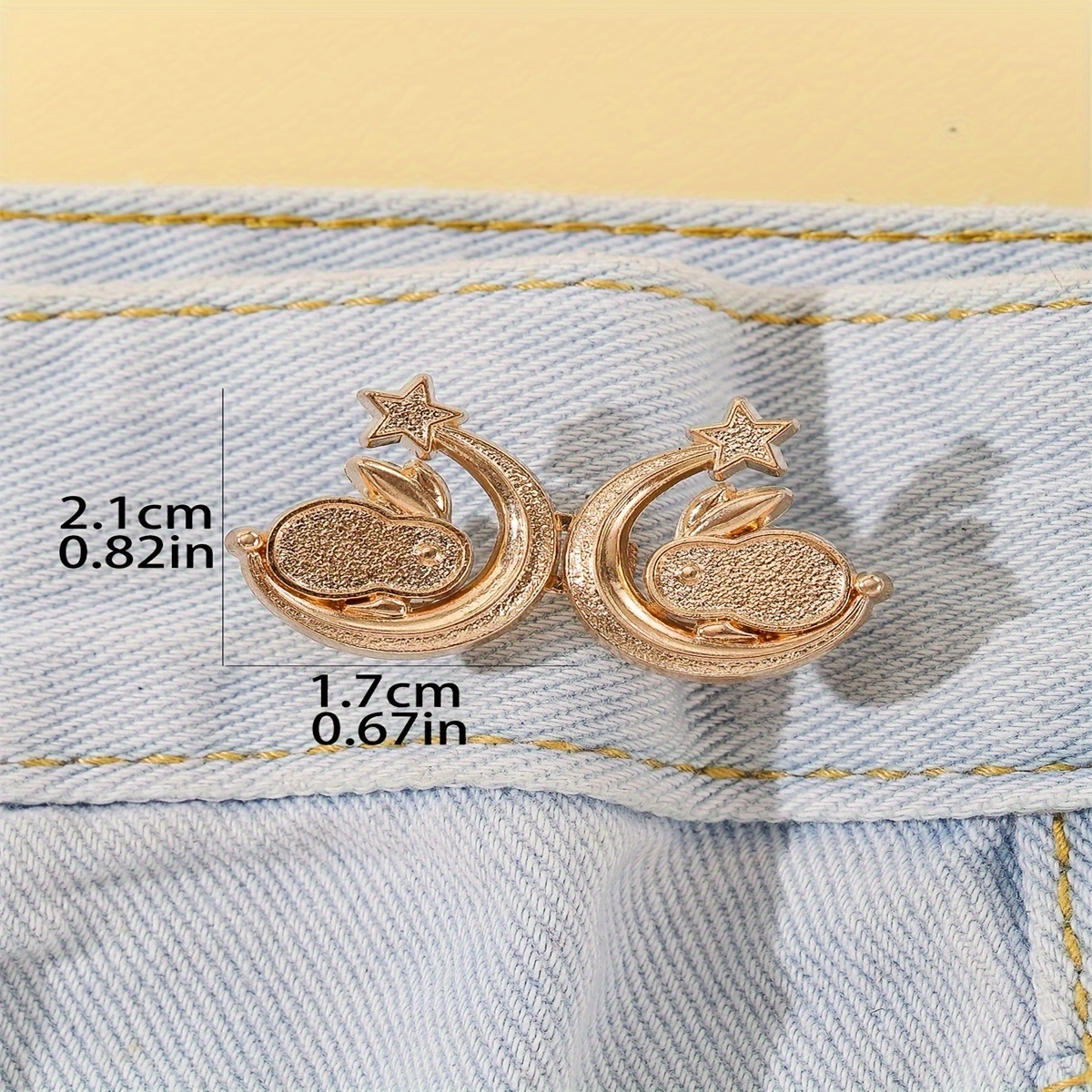 Rabbit Moon Buckle Pant Waist Tightener Detachable Waist Buttons