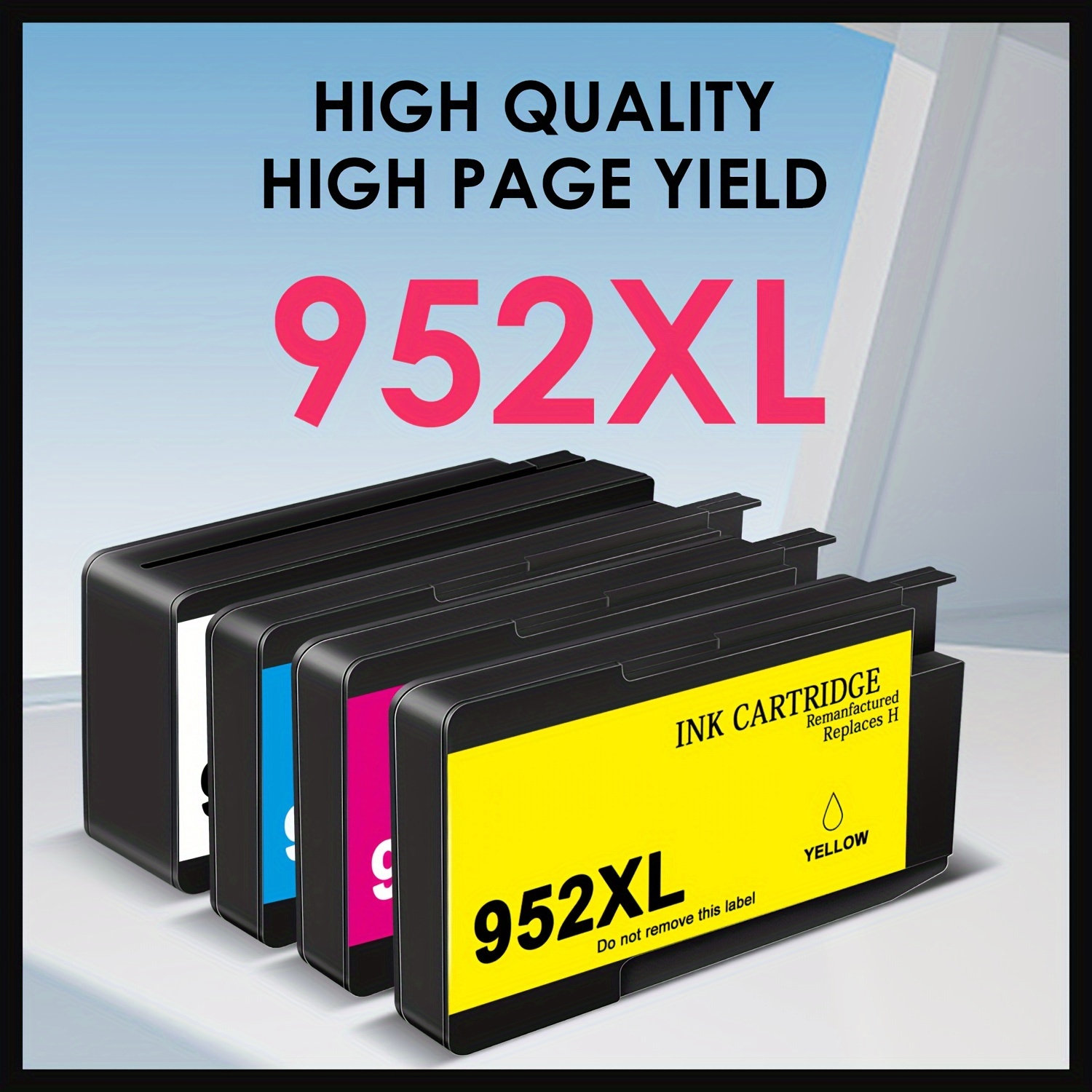  HP 952XL Cyan High-yield Ink Cartridge, Works with HP OfficeJet  8702, HP OfficeJet Pro 7720, 7740, 8210, 8710, 8720, 8730, 8740 Series, Eligible for Instant Ink