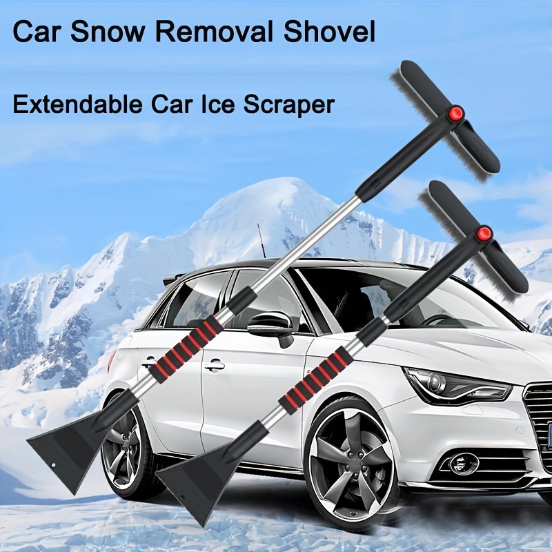 Convient pour Pelle de balayage de neige amovible pour voiture avec poignée  en mousse EVA outil de nettoyage et de raclage brosse pour enlever le  grattoir à glace pare-brise automatique hiver