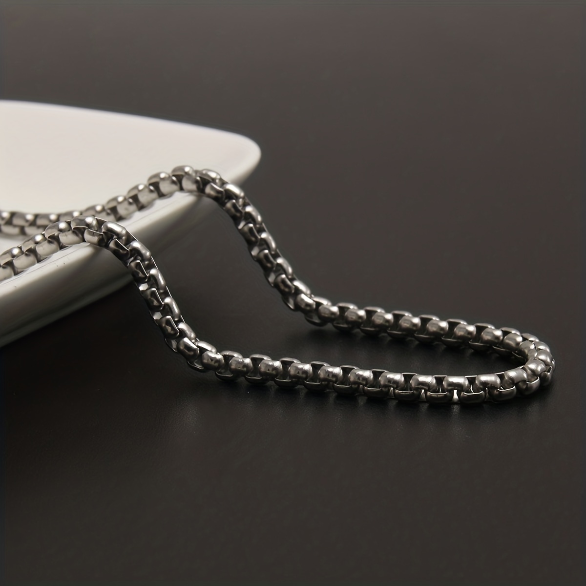 Mens silver thin on sale chain