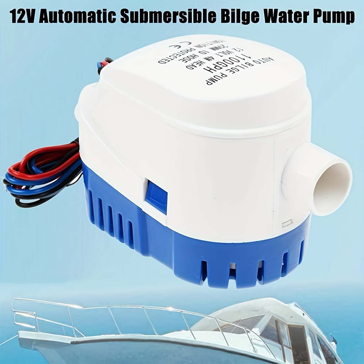 12v 1100gph Submersible Boat Motor Water Pump Suitable For Yacht Houseboat  Seaplane - Sports & Outdoors - Temu Canada