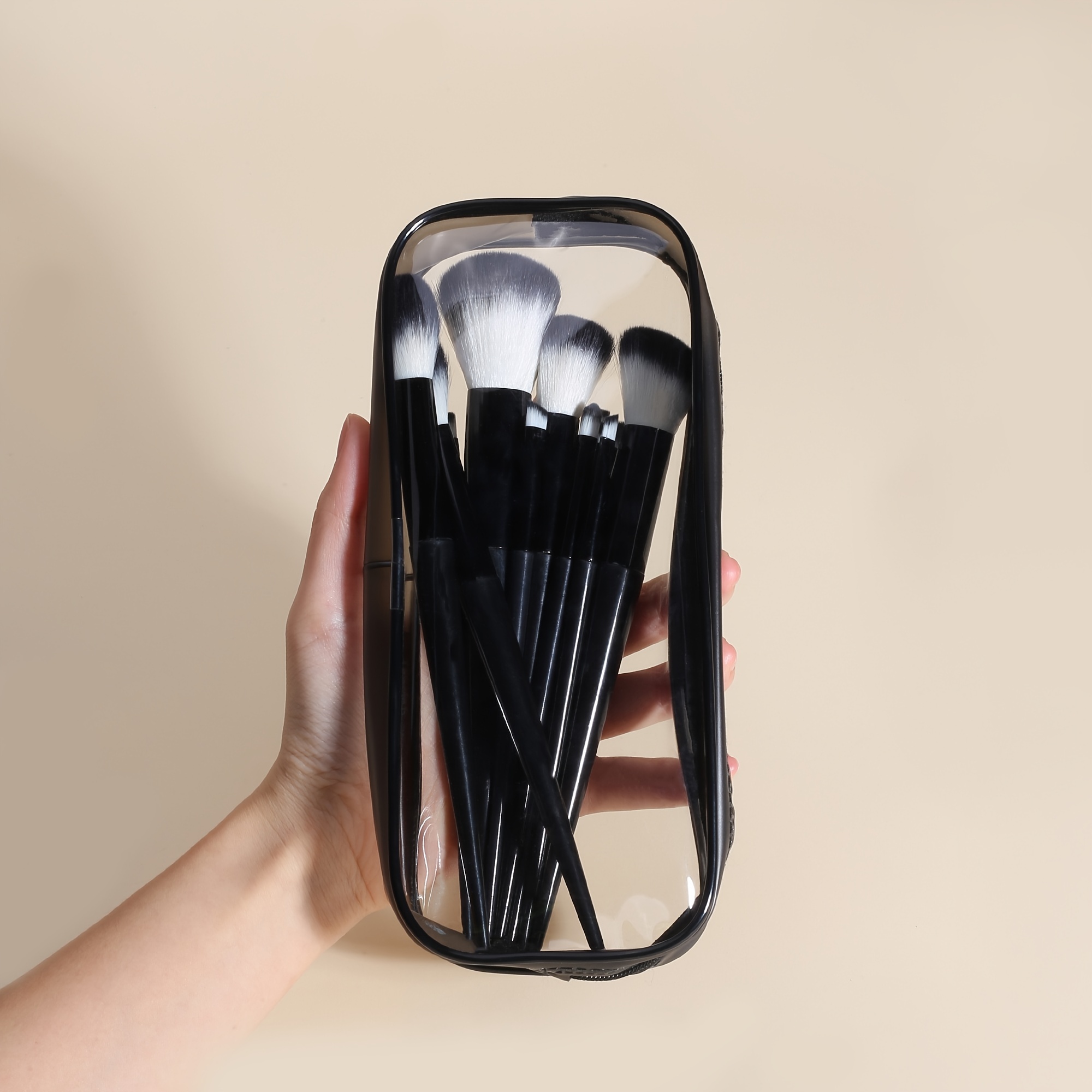 Clear PVC Zipper Pen Pencil Case Makeup Pouch for Cosmetics Storage
