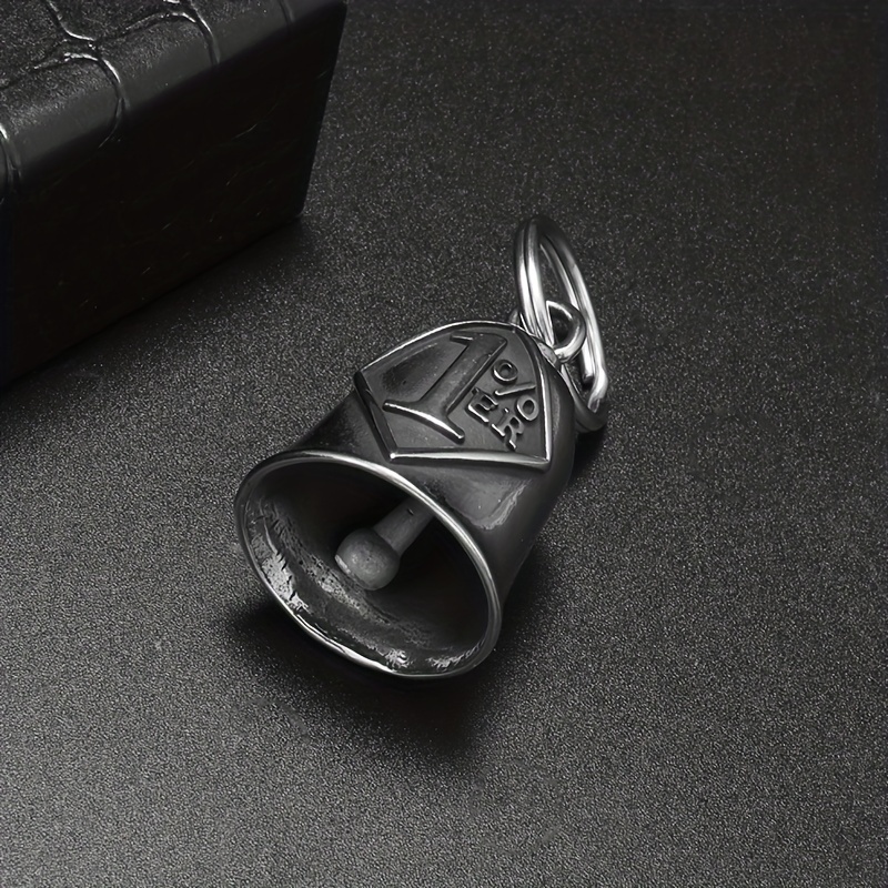 Retro Punk Style Bell Pendant Keychain for Men