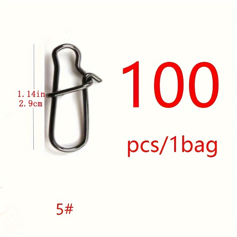 00 5# Fishing Hooked Snap Pin 304 Stainless Steel Fishing - Temu