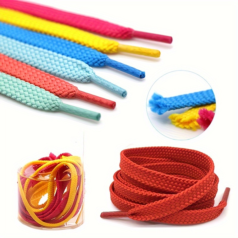 2 Pairs Durable Flat Shoelaces For Sneakers Canvas Shoes, Women & Men