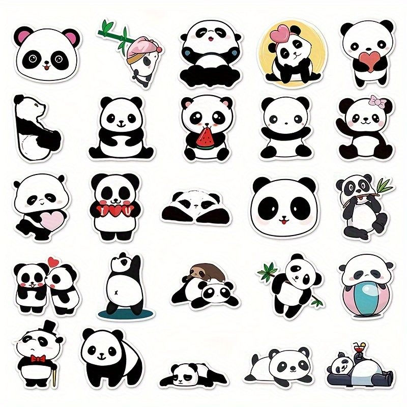 Panda Stickers Cartoon Cute Animal Waterproof Self adhesive - Temu