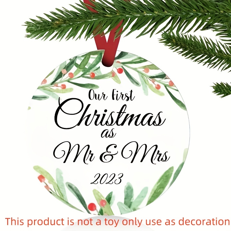 First Christmas Married Ornament 2023-1st Christmas as Mr and Mrs Wedding  Gifts, Newlywed Gifts, Bridal Shower Gifts - Bride Gifts, Just Married