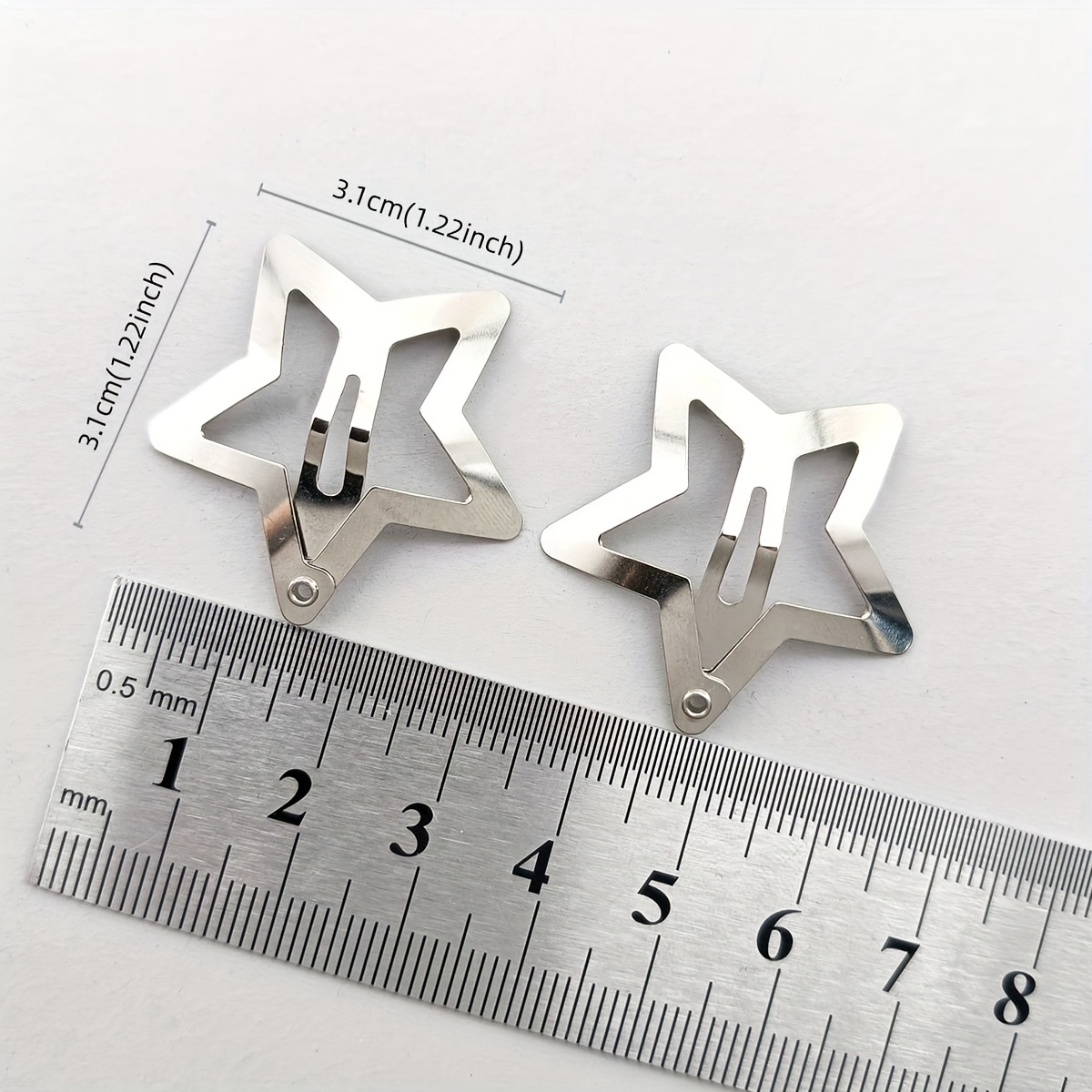 10 Stück Silberfarbene Haarspangen In Sternform – Süßer Haarschmuck Für Damen & Mädchen