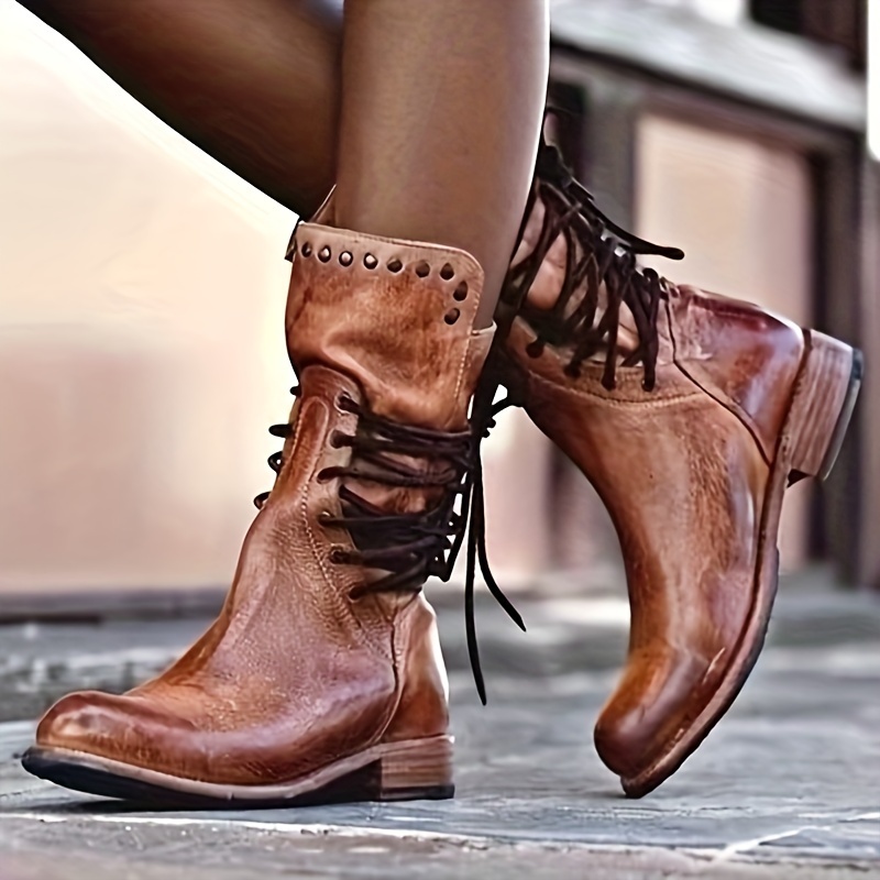 leather platform knee high boots