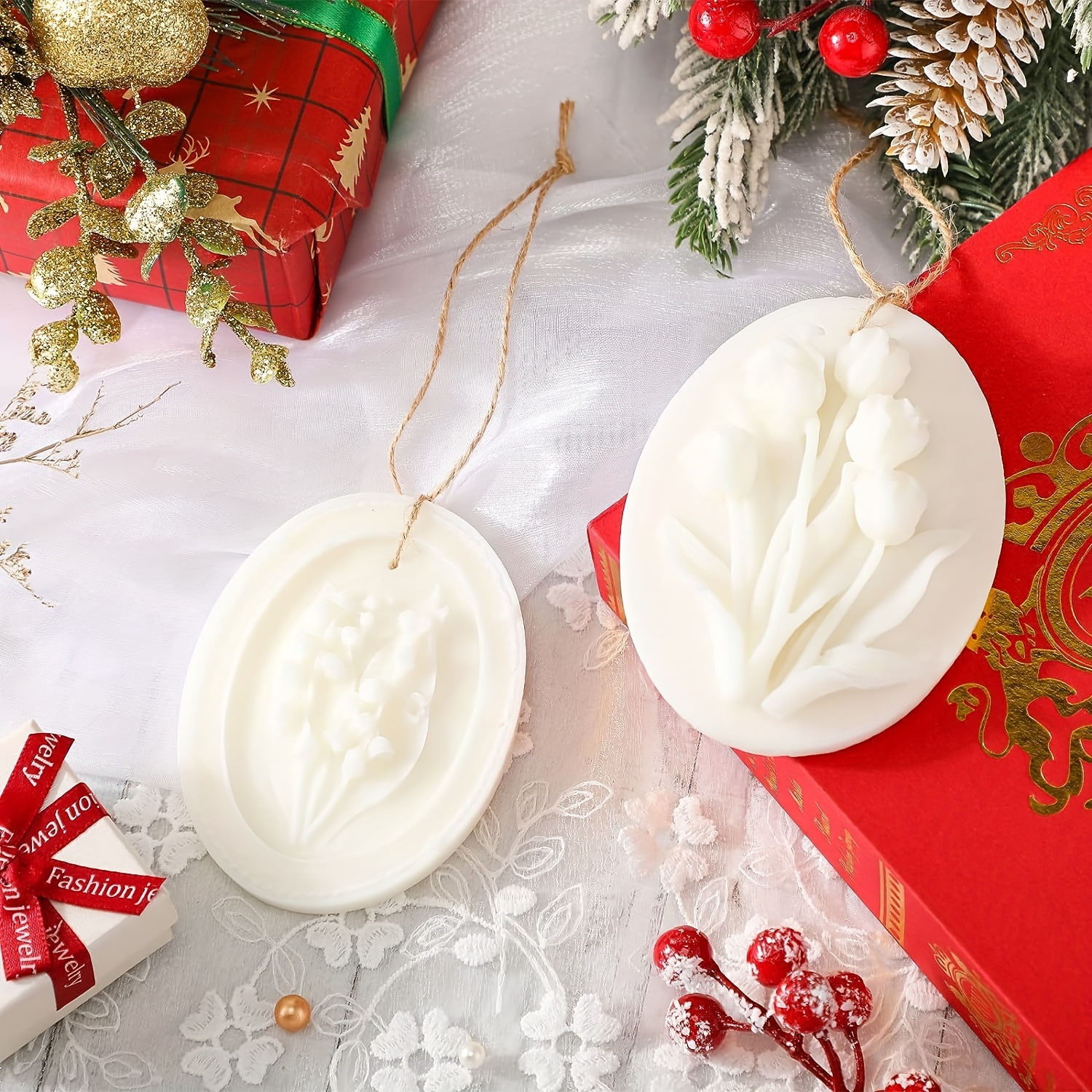 2pcs Closet Air Freshener Scented, Wax Tablet Christmas Tree Ornament ,Soy  Wax Closet Sachets, Drawer Scent For Dresser Hanging Scented Wax Sachet ,Ho