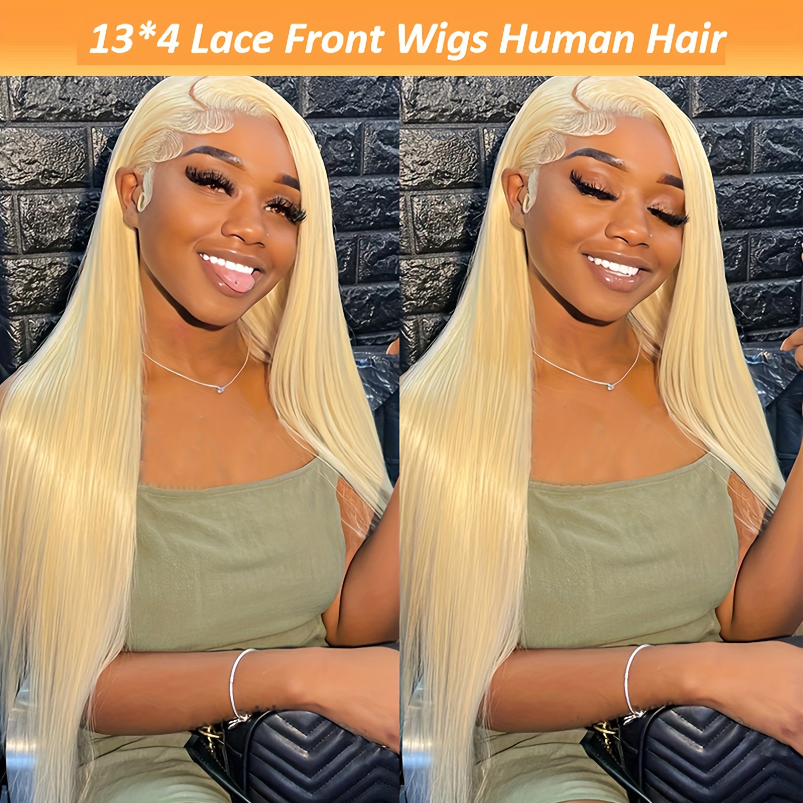 

200% Density 13*4 Lace Front Human Hair Wig Straight 613 Blonde 13x4 Lace Front Hair Wigs Hd Transparent Human Hair Wigs For Women Girls 20-34 Inch