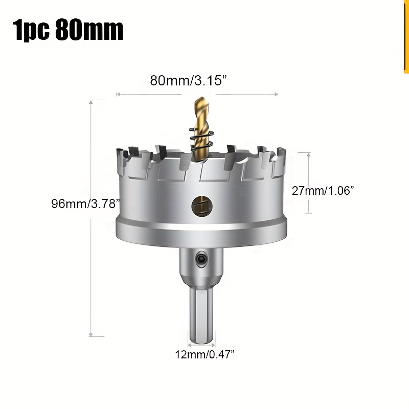 80mm metal on sale hole saw