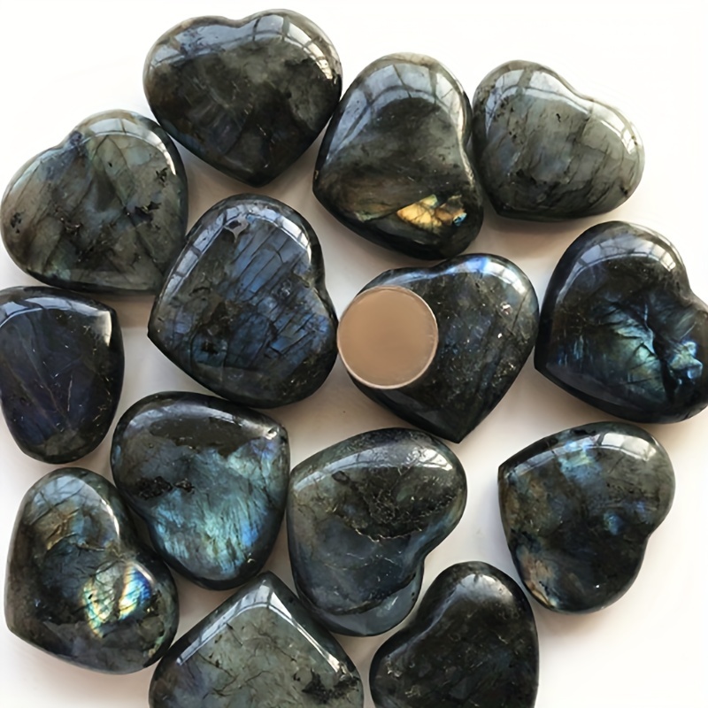 Labradorite Heart Shape Natural Moonstone