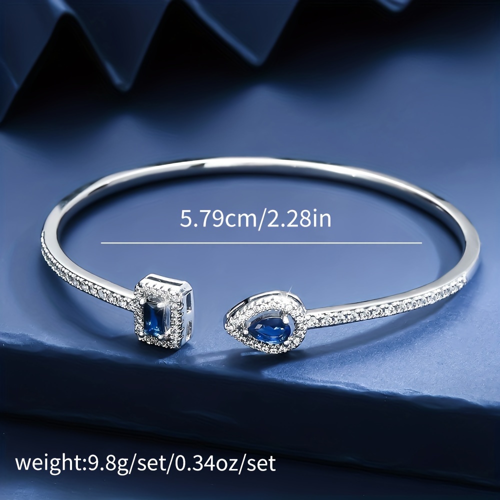 elegant cubic zirconia open cuff bracelet for   for   gifts   4