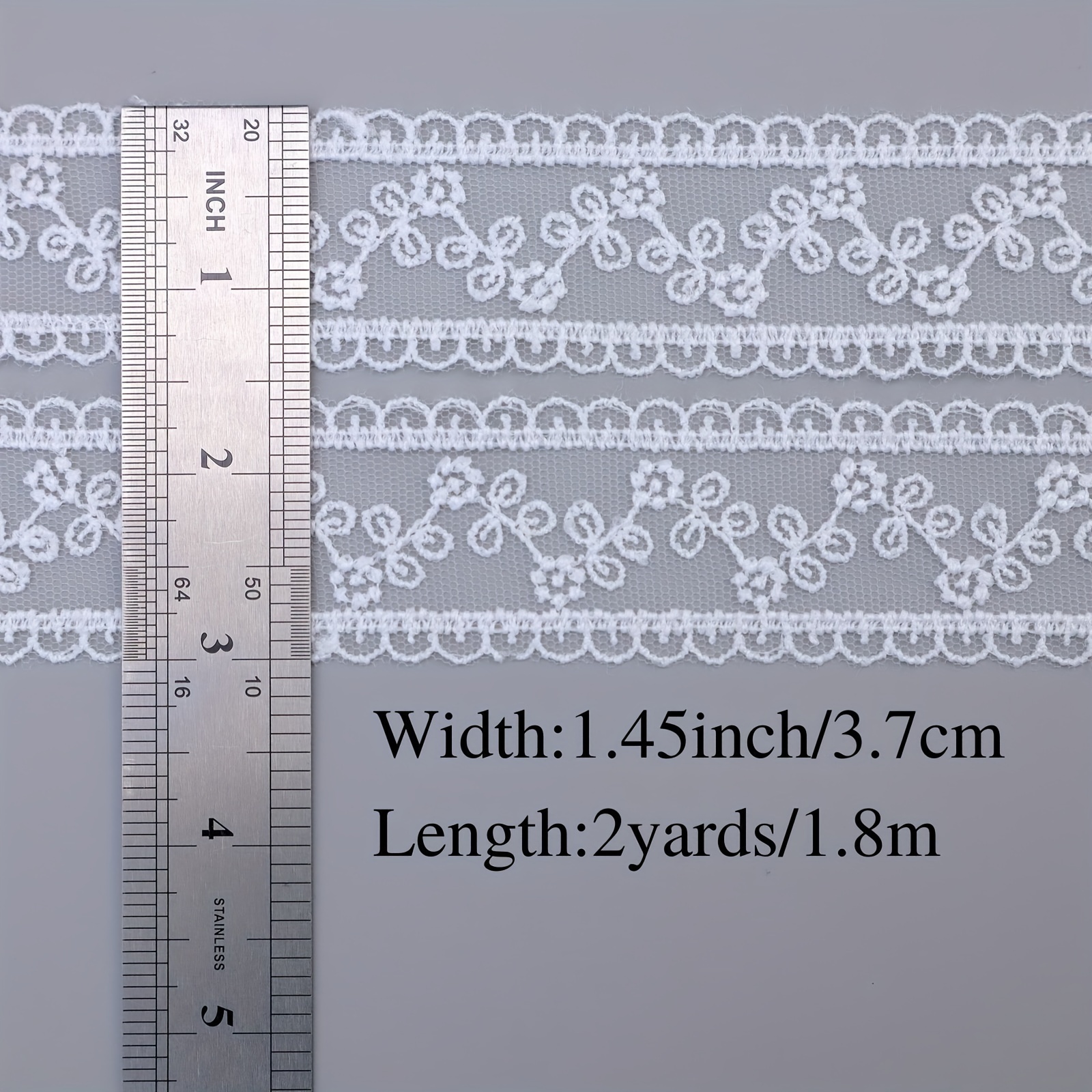 White Lace Ribbon Trim Embroidered Chemical Lace Trim For Sewing