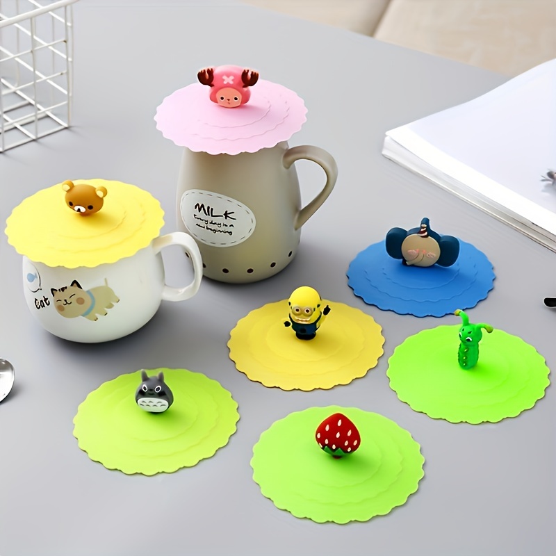 Silicone Cup Lids Coffee Mug Cover for Coffee Tea Cups 6pcs