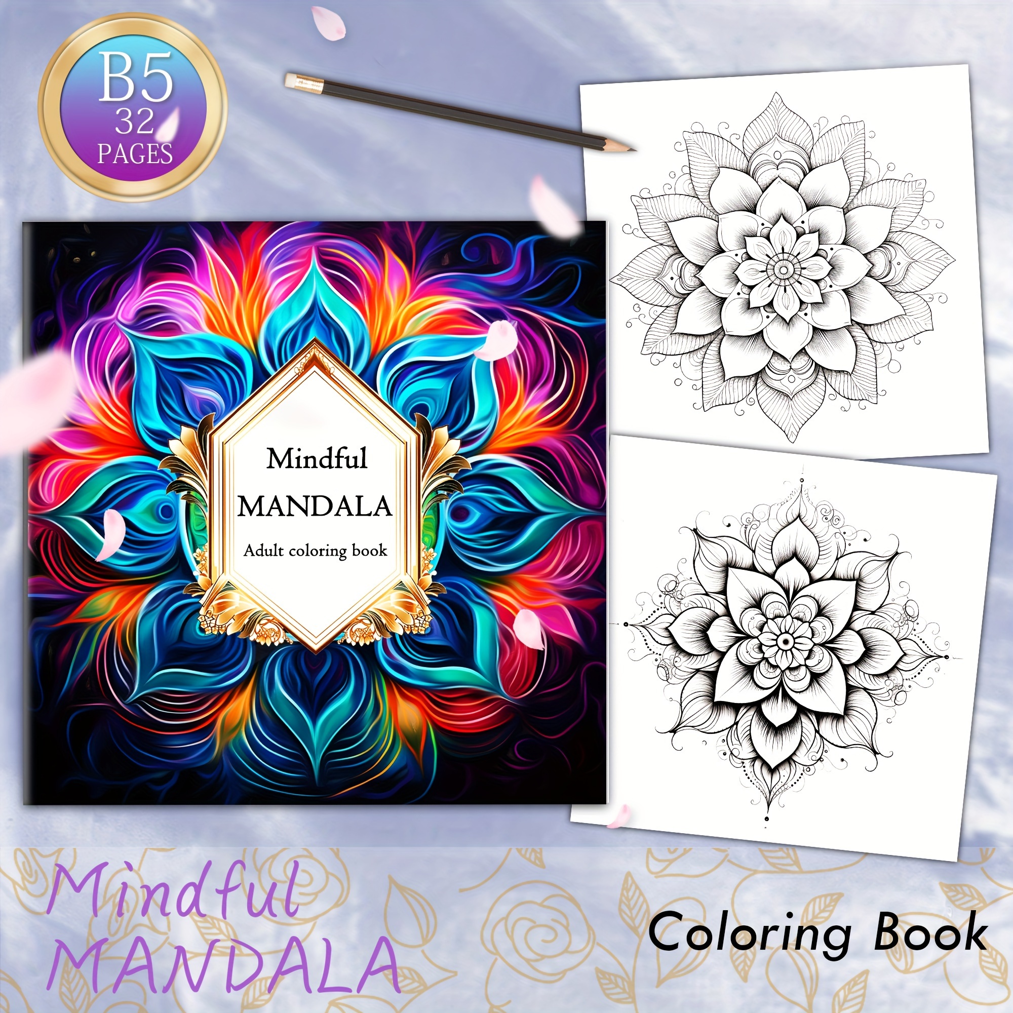 Mindfulness Coloring Book For Adults: Zen Coloring Book For Mindful People  | Adult Coloring Book With Stress Relieving Designs Animals, Mandalas