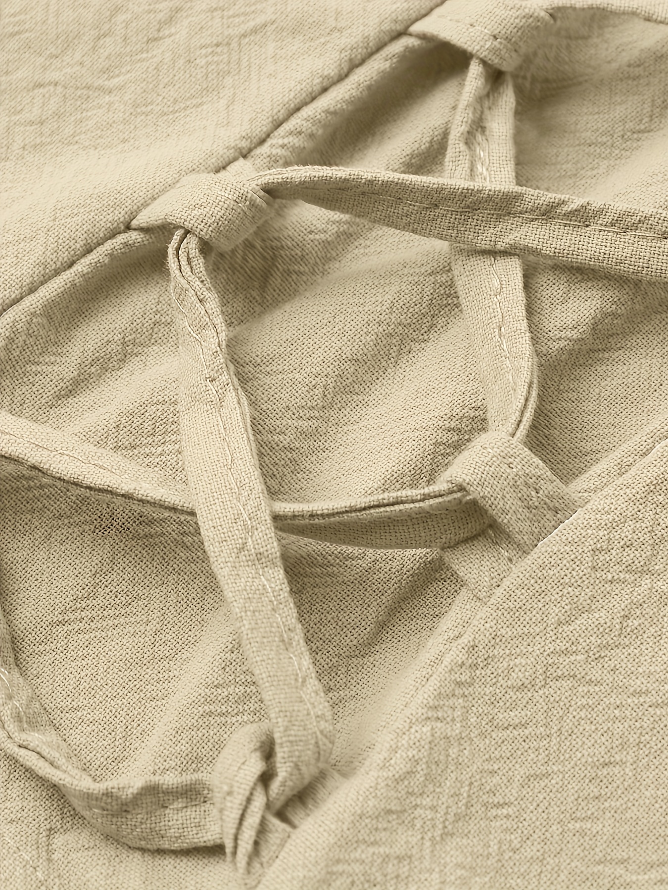 Cotton Linen Blend Men's Lace Bottom Beach Harem Pant Retro - Temu