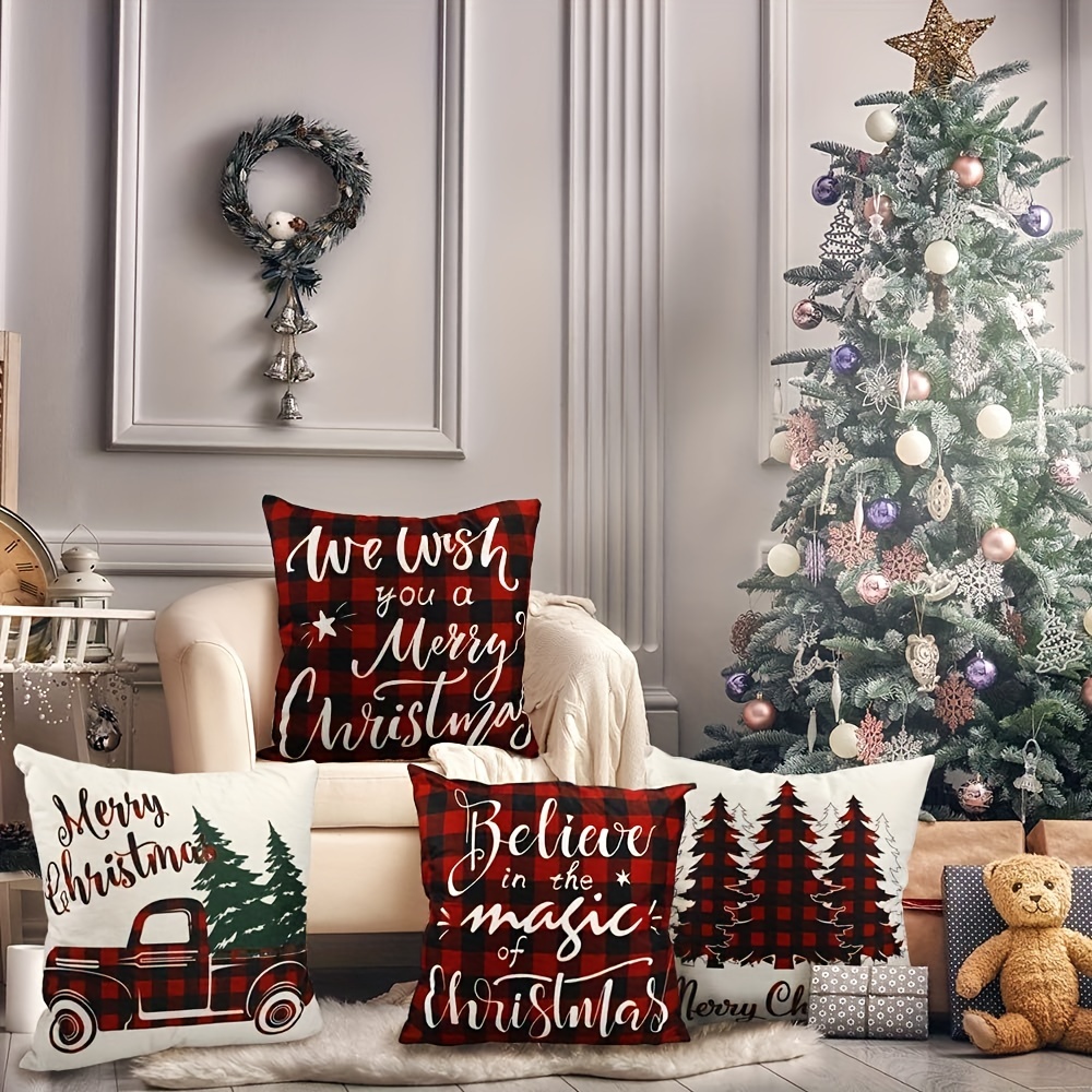 christmas pillow covers 18 x 18 inch set christmas Temu