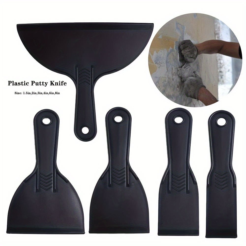 Putty Knife Scrapers, 1.5 Inch Spackle Knife, Metal Scraper Tool for  Drywall Finishing, Plaster Scraping, Decals, and Wallpaper 