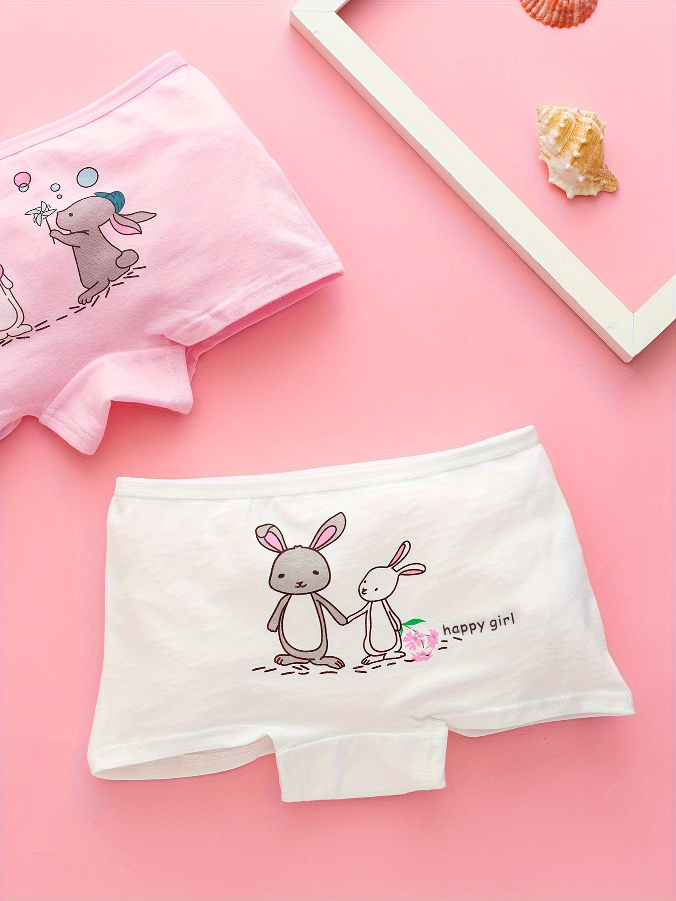Girls Cute Unicorn Cartoon Print Triangle Panties Soft - Temu
