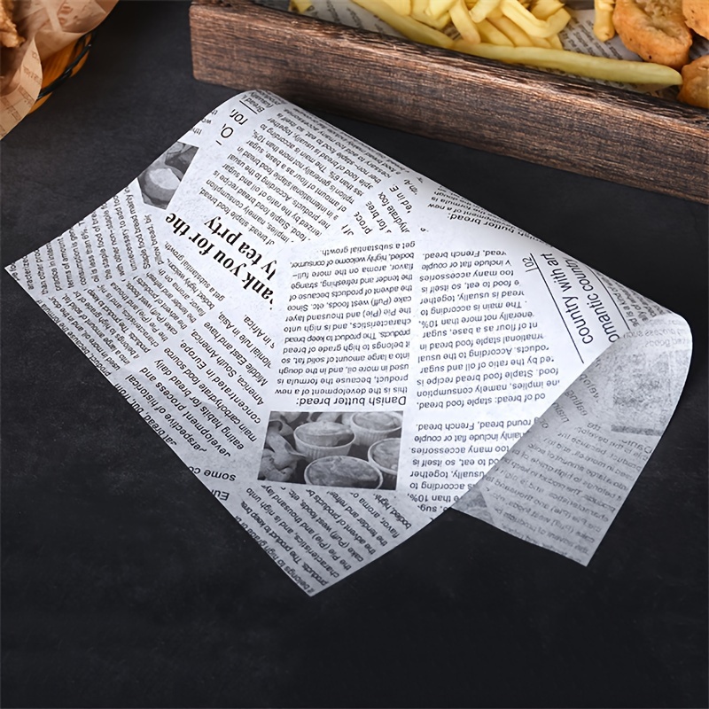 Vintage Newspaper Print Wax Paper Sheets Grease Resistant - Temu
