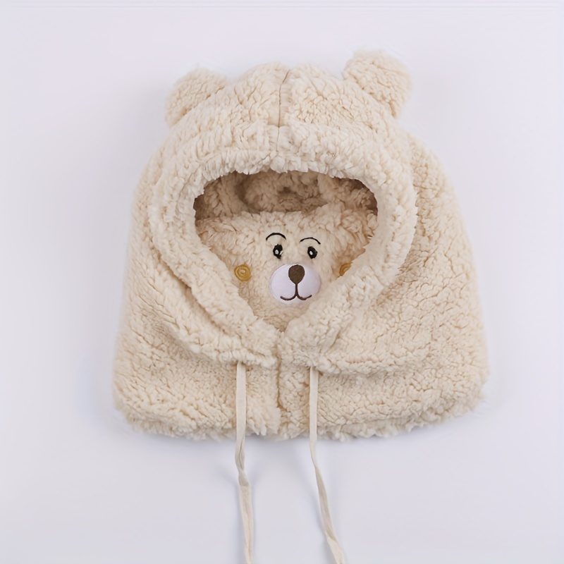 Women's Cute Cartoon Bear Ear Warm Hat Comfortable Solid - Temu