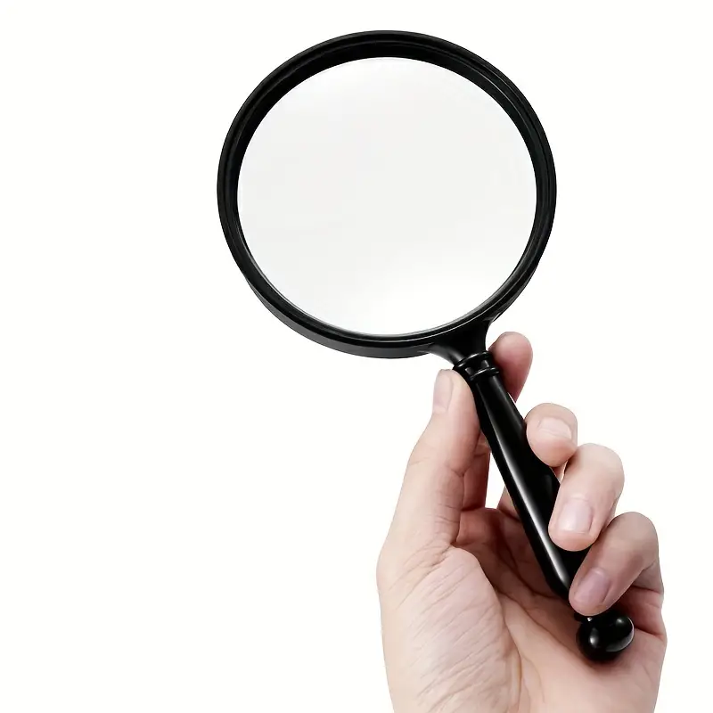 Handheld Reading Magnifier,10x Magnifying Glass Lens, Real Glass Lens For  Hobbies And Science, Reading, Inspection, Coin & Stamp, Astrologer, Low Sigh