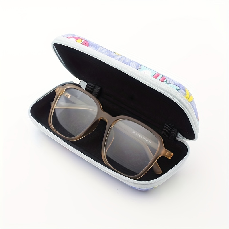 Cartoon Bear And Bird Pattern Sunglasses Case Glasses Box Zipper Eyeglasses  Box For Men - Temu