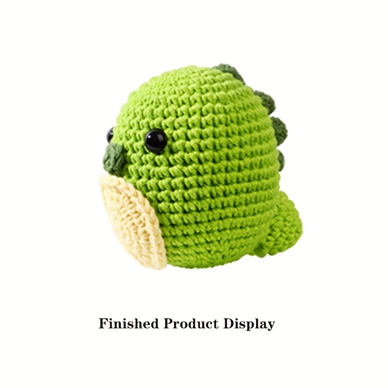 Green Dinosaur Crochet Kit For Beginners Beginner Crochet - Temu Australia