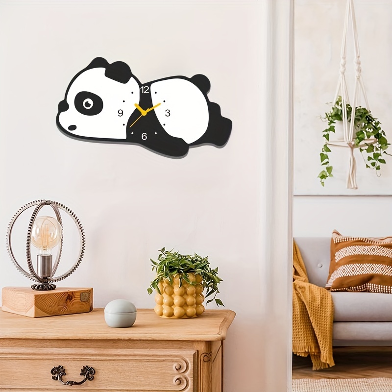 1pc Sveglia A Forma Di Panda Silenziosa, Sveglia Da Comodino Per