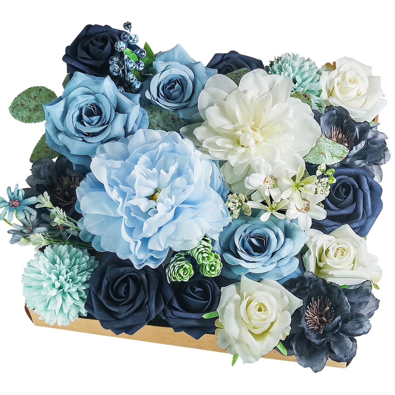 Caja decorativa floral multicolor, 'Mezcla de jardín